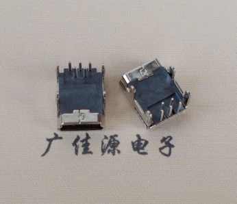 金华Mini usb 5p接口,迷你B型母座,四脚DIP插板,连接器
