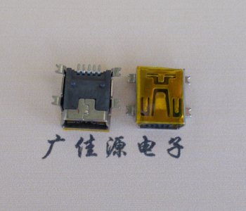 金华MINI USB 5P 接口 母座 全贴带麦拉 高9.6带0.9柱子
