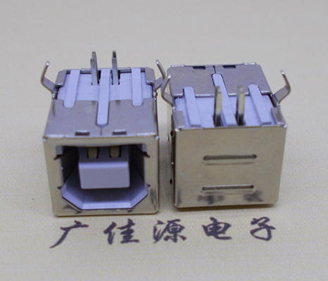 金华USB BF90度母座 打印机接口 卧式插板DIP白胶