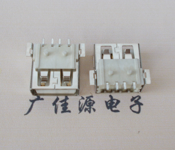 金华USB AF方形脚 贴片母座 1.0/1.2柱子直边接口
