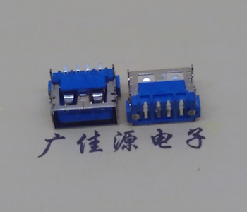 金华AF短体10.0接口 蓝色胶芯 直边4pin端子SMT