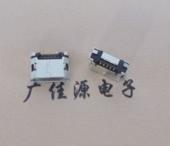 金华MICRO USB接口 90度卧式母座 插板有柱直边