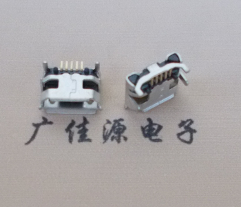 金华Micro USB母座牛角间距7.2x6.6mm加长端子定位柱