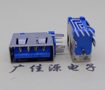 金华USB 测插2.0母座 短体10.0MM 接口 蓝色胶芯