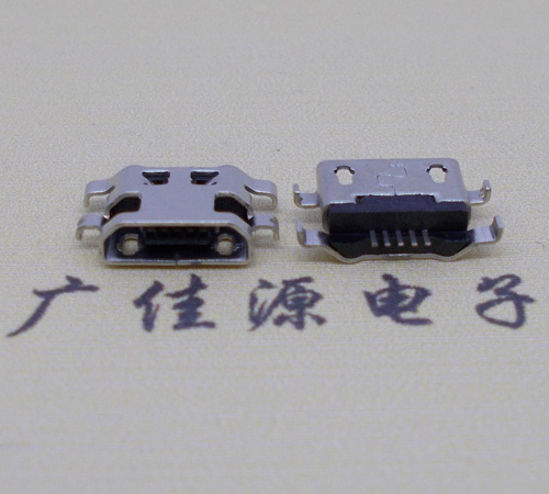 金华micro usb5p连接器 反向沉板1.6mm四脚插平口