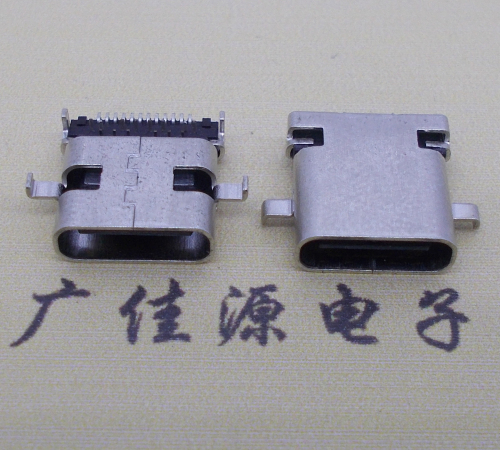 金华卧式type-c24p母座沉板1.1mm前插后贴连接器