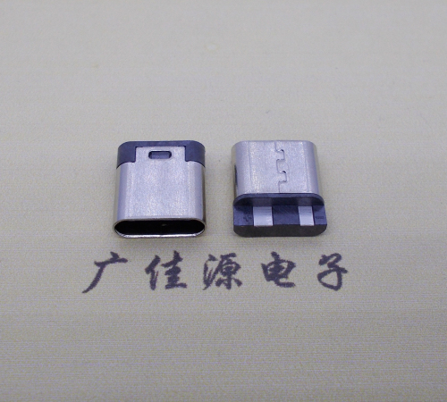 金华电源椭圆形USB接口.type c2p焊线母座.充电尾部2点焊接详解