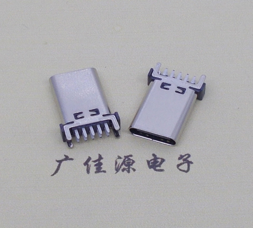 金华立式type c10p母座端子插板可过大电流充电和数据传输，高度H=13.10、13.70、15.0mm