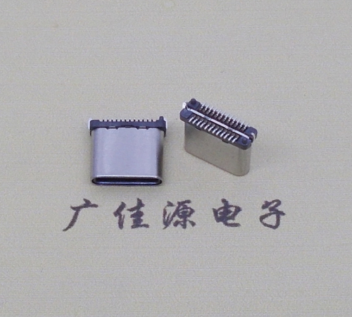 金华USB TYPE-C接口短体24P公头立式贴板高度H=8.0mm 高速数据传输快充电款
