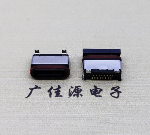 金华TYPE-C16P立贴防水母座接口.6.5/6.8设计尺寸规范