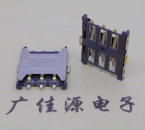 金华厂家销售NANO SIM卡座 1.35H 6P微卡 插拔手机卡槽连接器