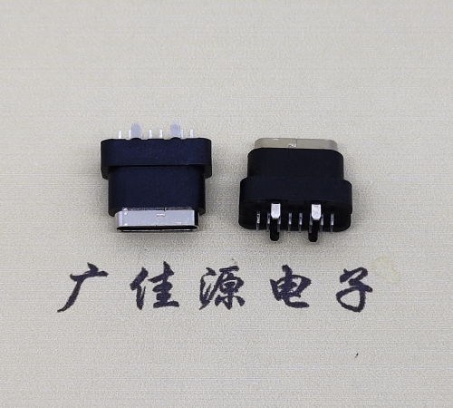 金华type c16pin防水连接器.点胶防水IPX7等级.立式接口母座