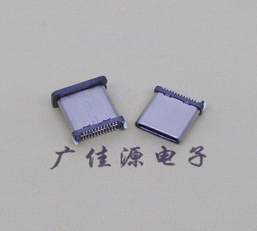 金华USB TYPE-C接口短体24P公头立式贴板高度H=8.0mm 高速数据传输快充电款
